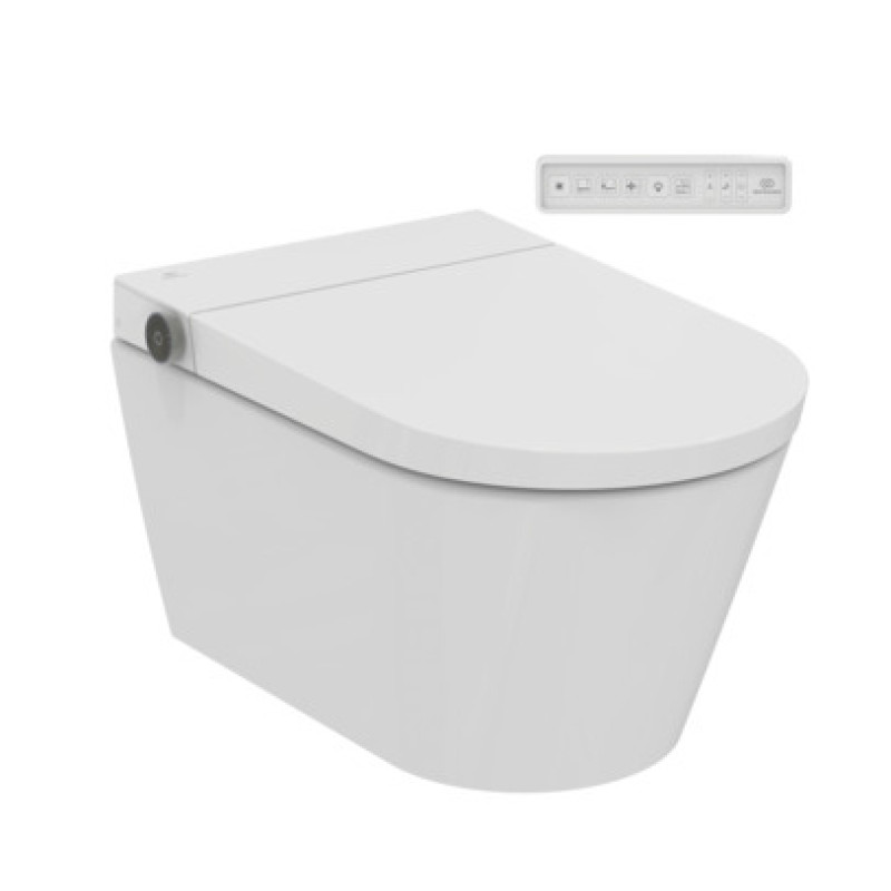 Ideal Standard pods i.life E rimless, stiprināms pie sienas, 412x610 mm, ar bidē funkciju, balts