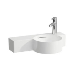 Laufen izlietne Val, 550x315 mm, bļoda labajā pusē, balta SaphirKeramik