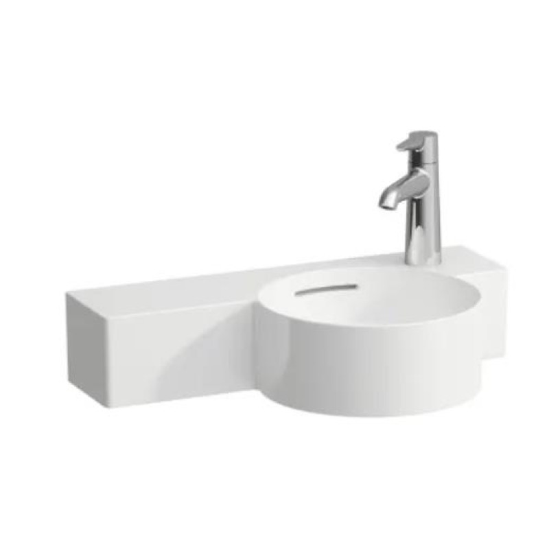 Laufen izlietne Val, 550x315 mm, bļoda labajā pusē, balta SaphirKeramik