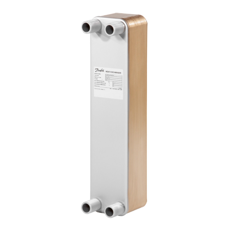 Danfoss mikroplākšņu siltummainis, XB37H-1, plākšņu skaits: 50, CU+