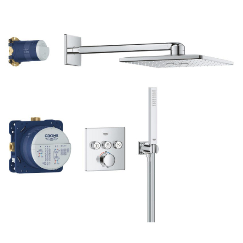 Grohe dušas termostata sistēma Precision SmartControl Vitalio SmartActive 310 Cube, 3 režīmi, hroms