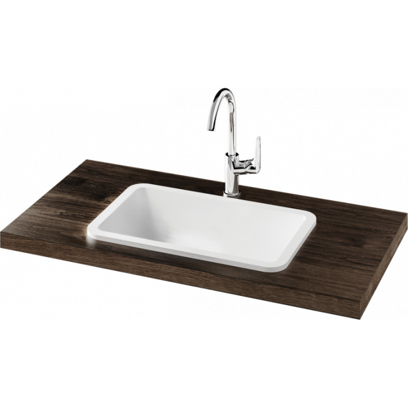 PAA izlietne Opus Silk In, 520x320 mm, virsmā, balta silkstone