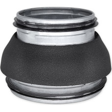Europlast izolēta pāreja metāla, Ø200-Ø125mm ar gumijām, presēta, izolācija 19mm