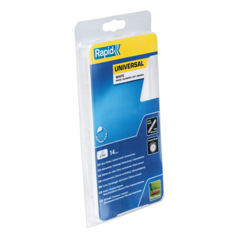 Rapid Gluesticks 12x190mm, white, universal, 250g, Rapid