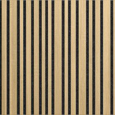 Illi Tremolo Akustiskais sienas panelis, finierēts, melns filcs, 600x2420x18mm, ozols