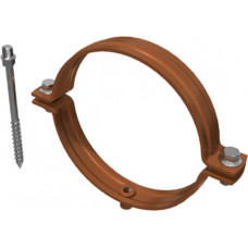 Bud-Masz VT Notekcaurules stiprinājums ar skrūvi un dībeli, RAL9010/balts