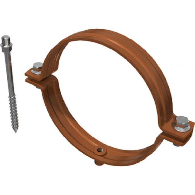 Bud-Masz VT Notekcaurules stiprinājums ar skrūvi un dībeli, RAL6020/zaļš