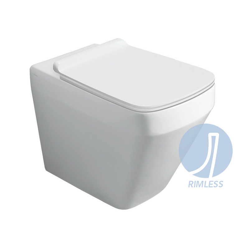 Simas Baden Rimless WC pods, balts - gab.