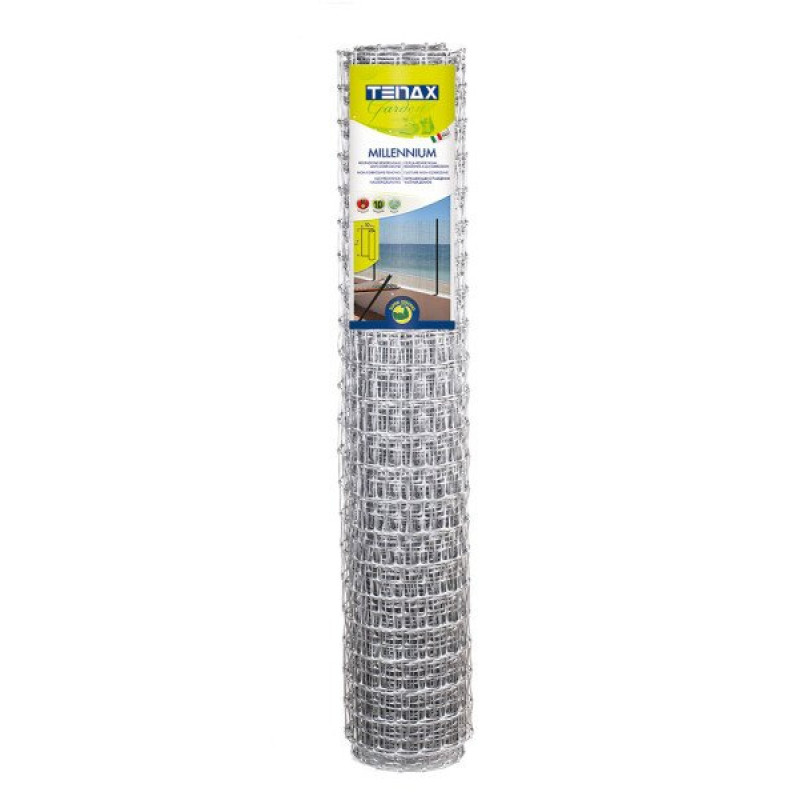 MILLENNIUM plastmasas žogs 1x10m, sudraba / rullis