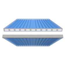 Elpojošā lenta polikarbonātam ar filtrēšanas ģeotekstilu 38mm / m