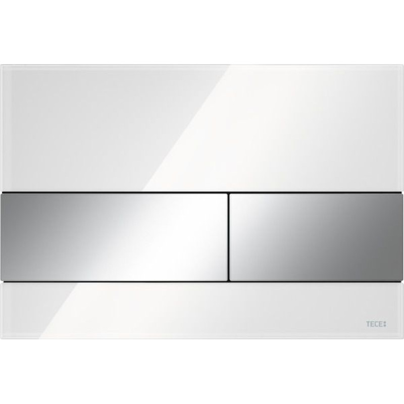 Tece square WC plāksne (9240802) balts/hroms