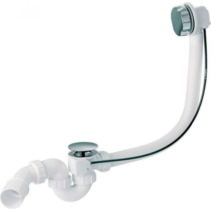 Cersanit Sifons vannai, noplūde-pārplūde, hroms, CERSANIT