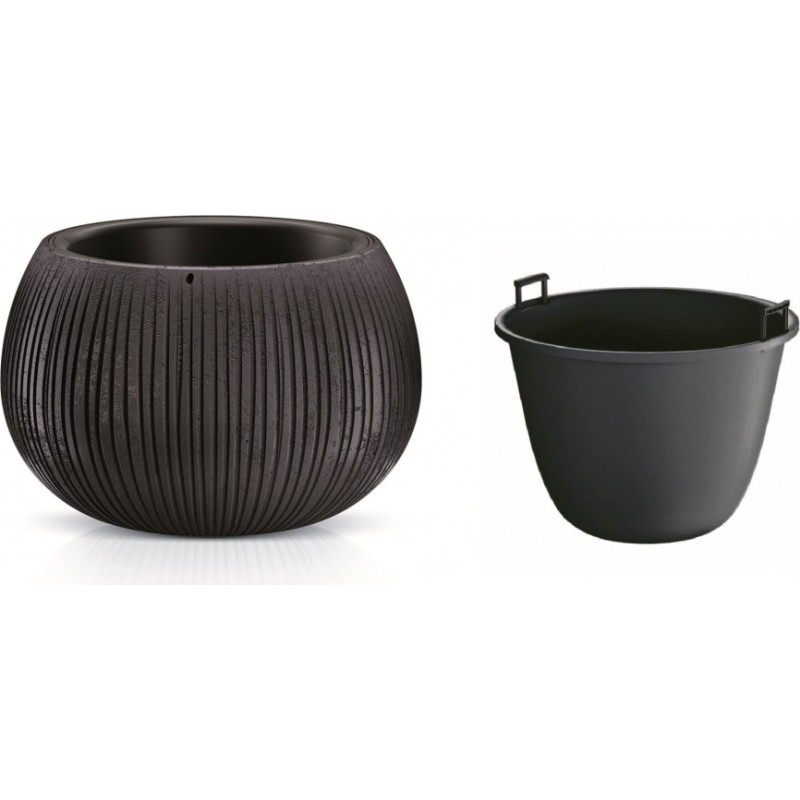 Prosperplast Puķu pods Beton Bowl 13x18cm, pelēks