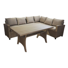 Besk Dārza komplekts, galds ar stūra dīvānu