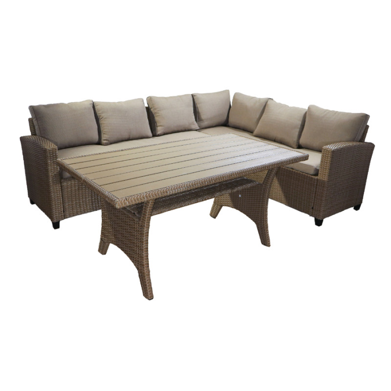 Besk Dārza komplekts, galds ar stūra dīvānu