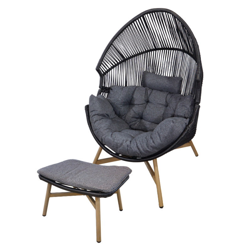 Besk Krēsls atpūtas ar kājas atbalstu 48x63x37.5cm/98x100x142cm