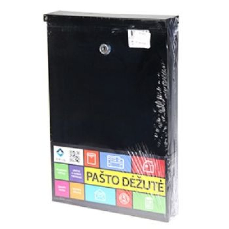 Glori Ir Ko Pastkastīte 355x240x50mm melna