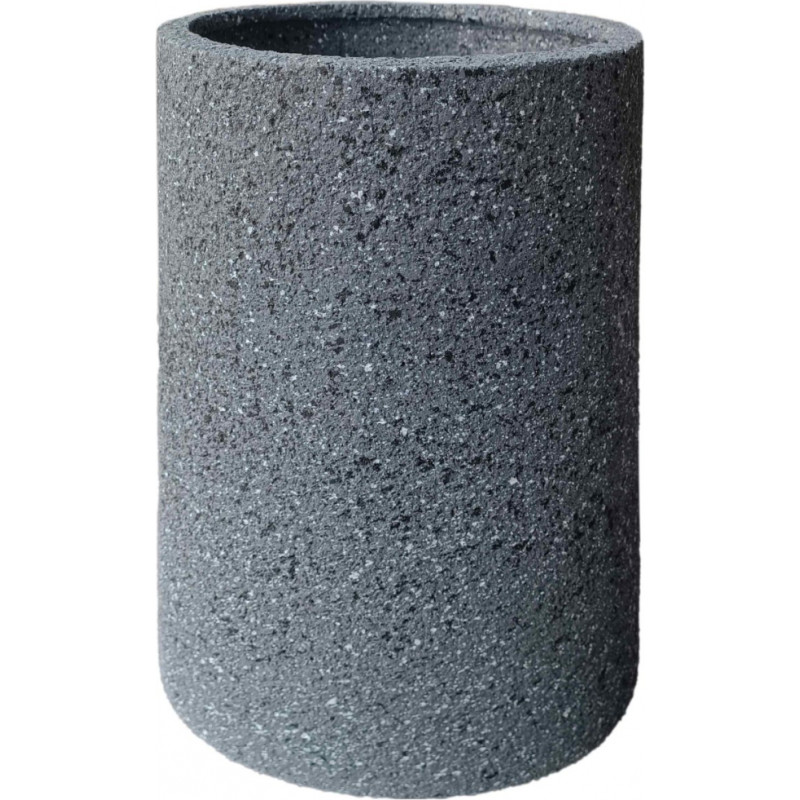Besk Puķu pods stiklšķiedras cilindra 30x30x40cm, tumši pelēks