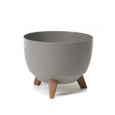 Lamela Puķu pods Roma Eco Wood 33cm, pelēks