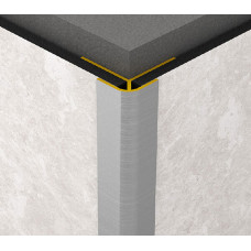 Kronospan Profils ārējam stūrim Rocko sienas panelim, anodēta allumīnija, 2800 mm, gab