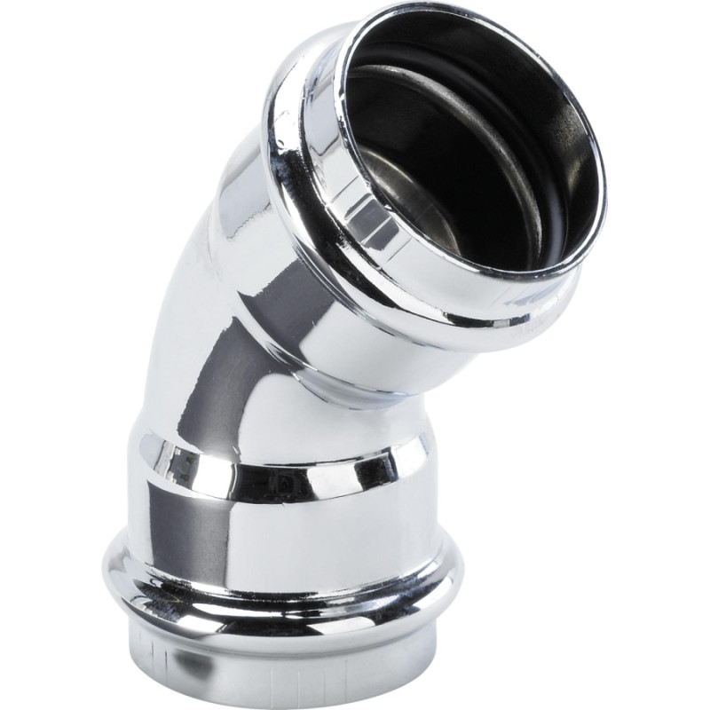 Viega sifona līkums, 45°, 32x32 mm, hromēts kapars