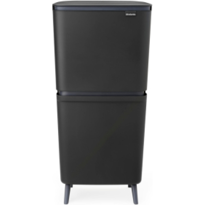 Brabantia atkritumu tvertne šķirošanai SortUp Recycle Bin Hi, 10+10+25l, dark grey