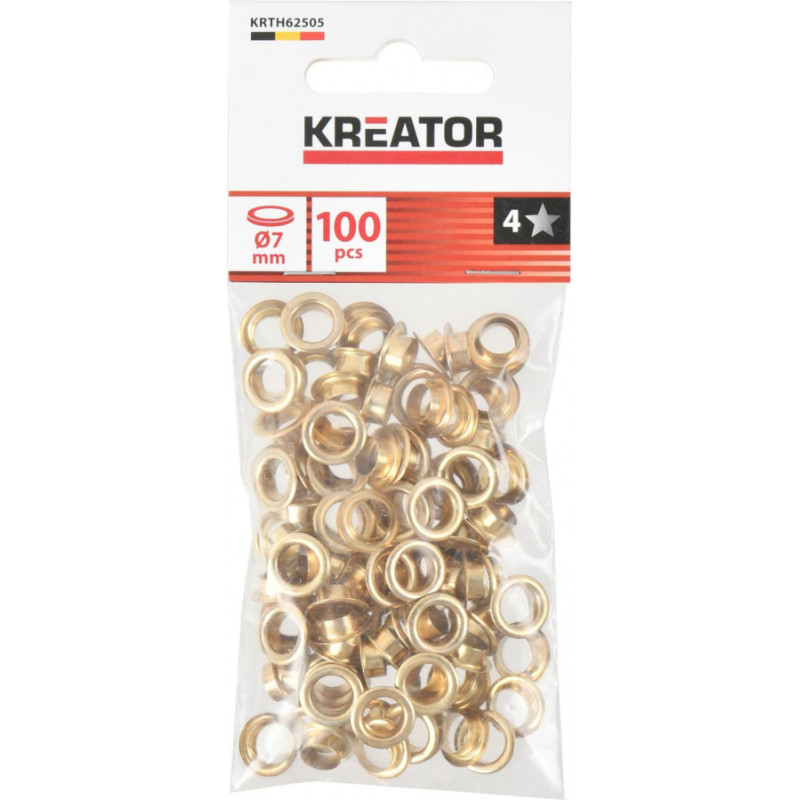 Kreator Misiņa kniedes caurumspiednim Ø 7mm, 100gab KREATOR KRTH62505