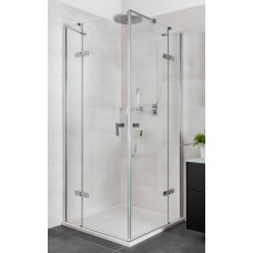 Huppe dušas durvis stūrim/nišai Astra, 900 mm, h=2000, kreisā puse,  hroms/caurspīdīgs stikls AP