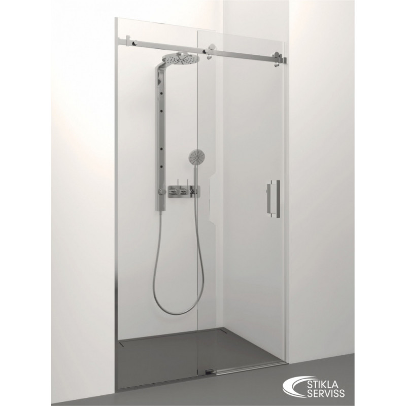 Stikla Serviss dušas durvis Rossa Lux, 1300 mm, h=2000, hroms/caurspīdīgs stikls