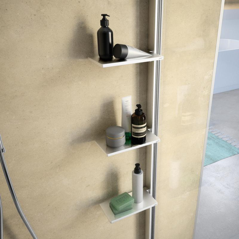 Huppe profils aksesuāru piestiprināšanai Select + Kit, h=2000 mm, brushed silver