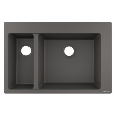 Hansgrohe virtuves izlietne S510-U635, 1.5 bļoda, 710x450 mm, zem virsmas, stone grey