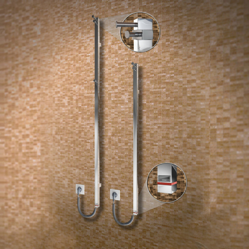 Mario elektriskais dvieļu žāvētājs Ray Cubo-ITR 1500x30/130 mm, nerūsējošais tērauds