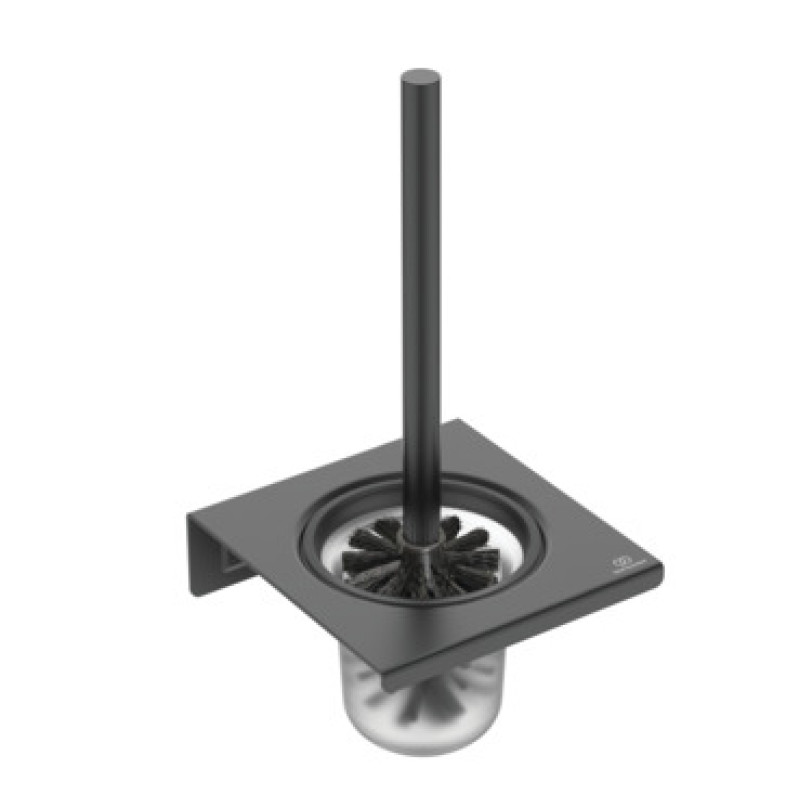 Ideal Standard tualetes birste ar turētāju Alu+, matēta melna