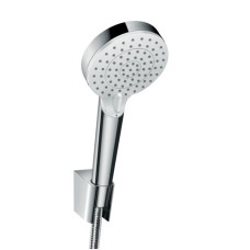 Hansgrohe rokas dušas komplekts Crometta 100 Vario, Comfortflex 1600 mm, EcoSmart 9 l/min, balts/hroms