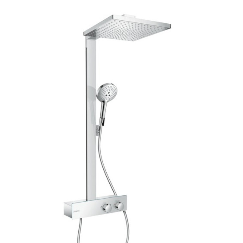 Hansgrohe dušas sistēma Raindance E 300 1jet ar termostatu ShowerTablet Select 350, EcoSmart  9 l/min, hroms