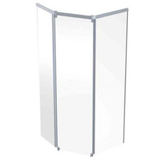 Contura Showe piecstūrveida priekšējā daļa dušas kabīnei Showerama, 1000x1000 mm, alumīnijs/caurspīdīgs stikls