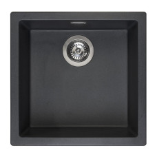 Reginox virtuves izlietne Amsterdam 40, viena bļoda, 460x460 mm, black silvery