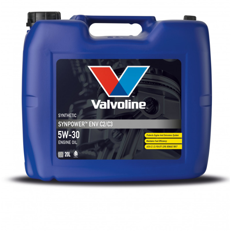 Valvoline Motoreļļa Synpower ENV C2/C3 5W30 20L, Valvoline