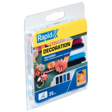 Rapid Glue sticks 7x94mm, 5 colors, 125g, Rapid