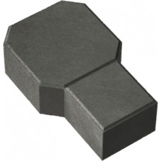 Stoneroc Uni Decor 80 Bruģis, 230x140x80mm, melns, 6.7m2 (palete)