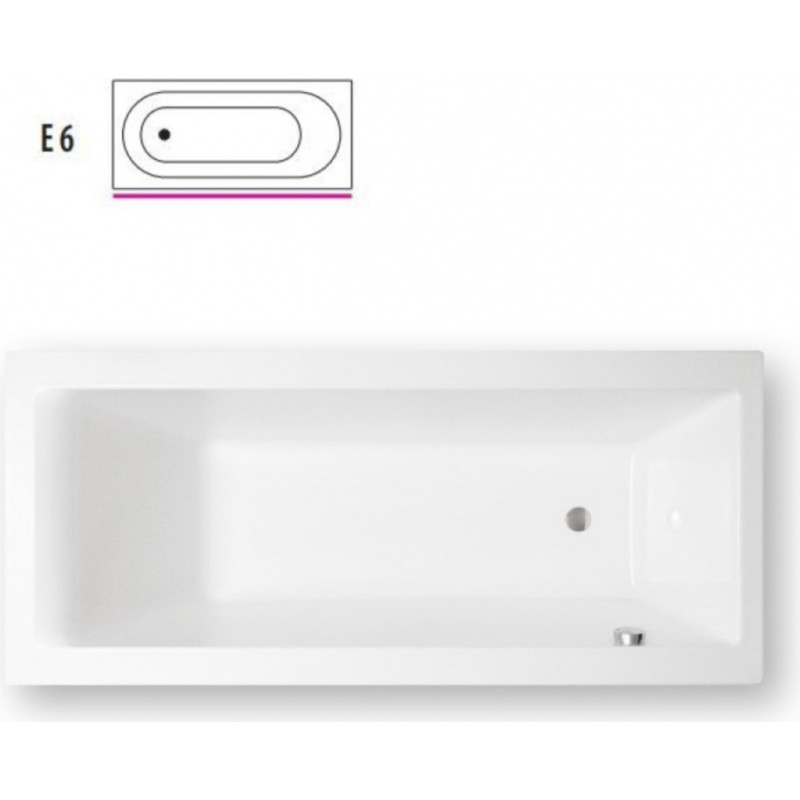 Balteco Forma Akrila vanna ar rāmi, sifonu, 179x80cm, panelis E6, balta