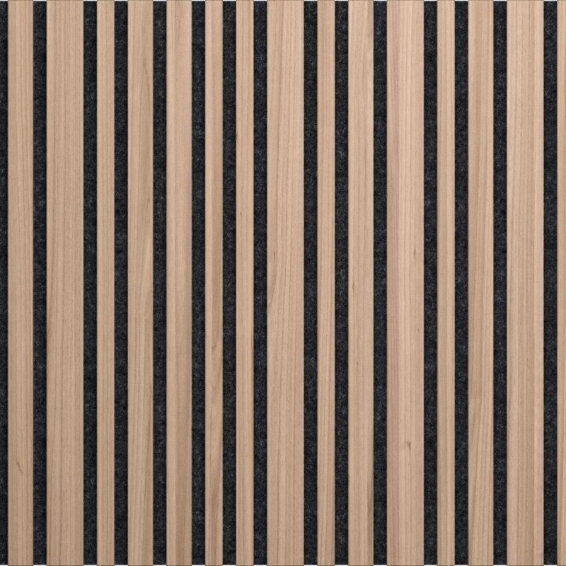 Illi Tremolo Akustiskais sienas panelis, finierēts, melns filcs, 600x2420x18mm, rieksts