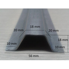 Cinkota tērauda Omega profils 1mm / m