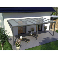 Alumīnija nojume 6060x3500x2500mm (tumši pelēka) ar 16mm polikarbonāta pārklājumu. / gab