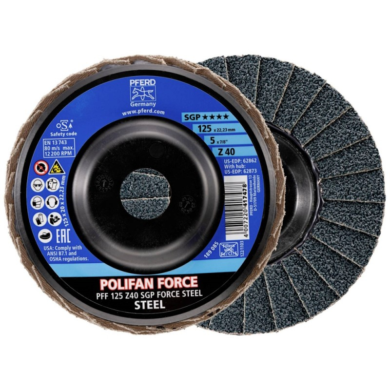 Pferd Metāla slīpēšanas disks PFERD PFF125 Z40 SGP