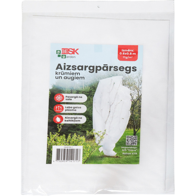 Besk Aizsargpārsegs krūmiem/augiem pret aukstumu 0.6x0.8m, 17g/m2