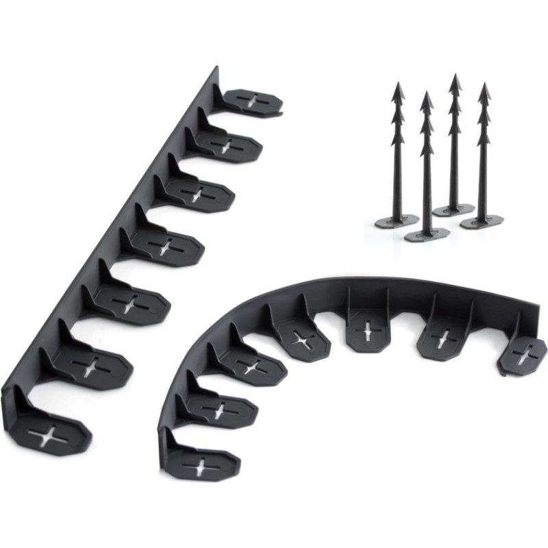 Prosperplast Zālienu apmaļu komplekts 4.8m, melns