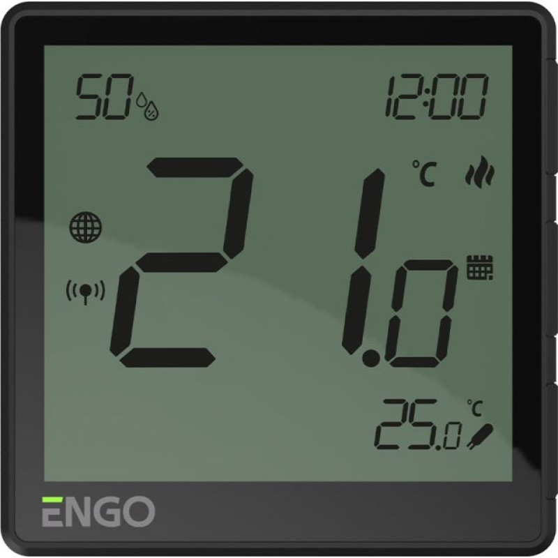 Engo Telpas termostats EOne, ZigBee, Melns, 230V