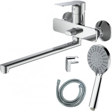 AB Jaucējkrāns vannas AB BRUCE GS, ar dušas kompl., hromēts