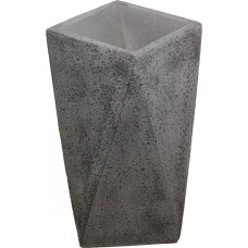 Besk Puķu pods stiklšķiedras ģeometriskas formas 40x40x60cm, pelēks